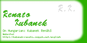renato kubanek business card